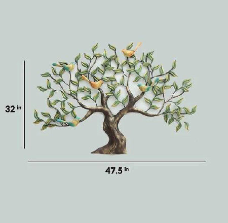 Five Bird Tree Wall Decor 47*2*32*1