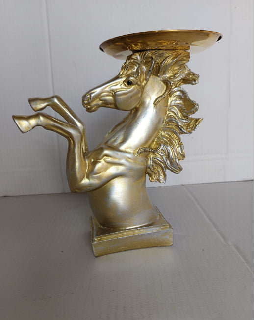 Horse With Tray Table Decor 8*3*9