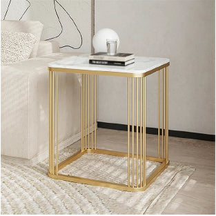 Marble Iron Side Table 22*16*16