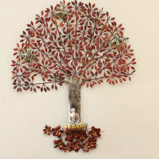 Buddha life tree wall decor 54*44*4