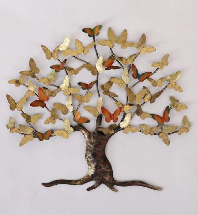 Butterfly Tree Wall Decor 37*33*1