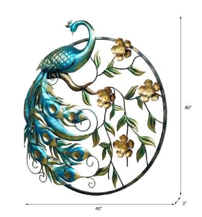 Peacock ring led Wall Decor 40*40