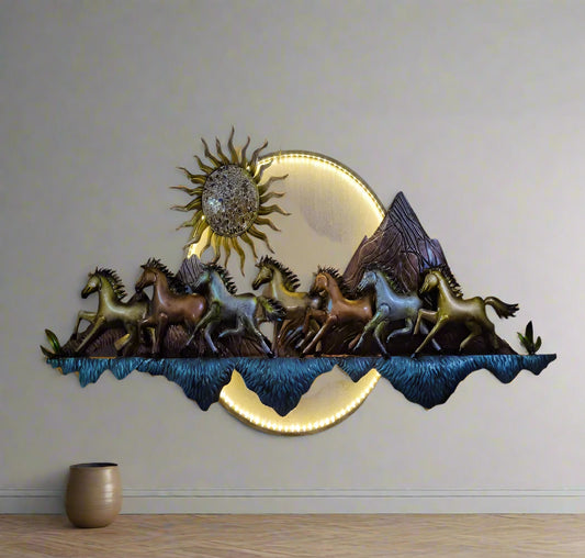 Rising Sun 7 Horses 60*30