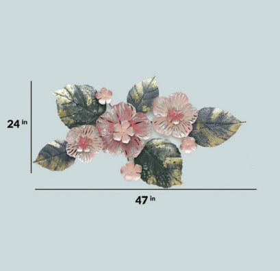 Pink Torando Flower Wall Decor 47*2*24