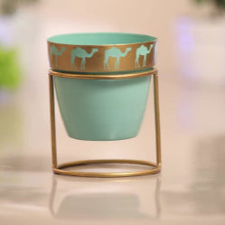 Planter With Golden Color Stand 12*12*18*2