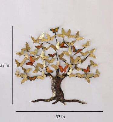 Butterfly Tree Wall Decor 37*33*1