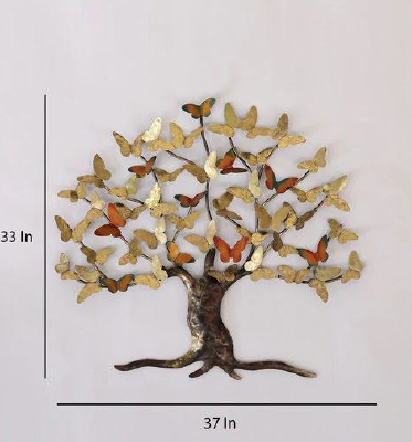 Butterfly tree wall decor 37*33*1