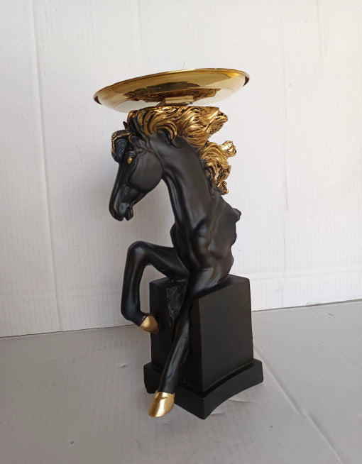 Horse With Tray Table Decor 5*3*11