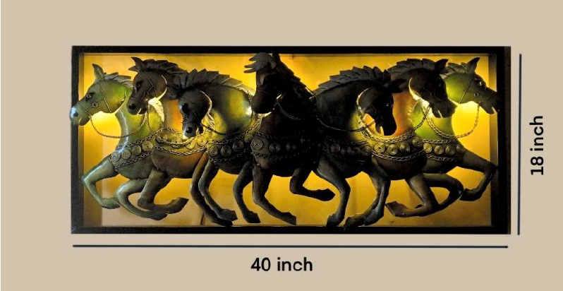 Seven horse frame 40*2*18