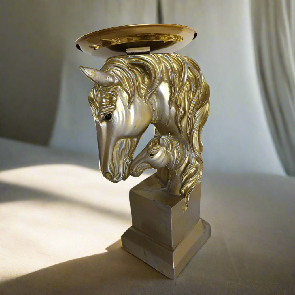 Horse With Tray Table Decor 6*3*10
