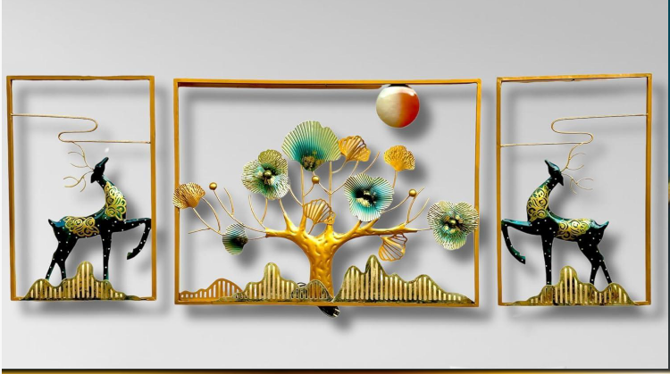 Deer Tree Frame Wall decor 34*16*3