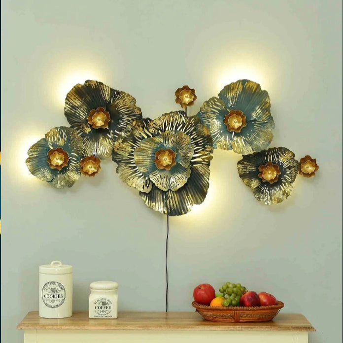Grey Shine Flower Wall Decor 47*2*24