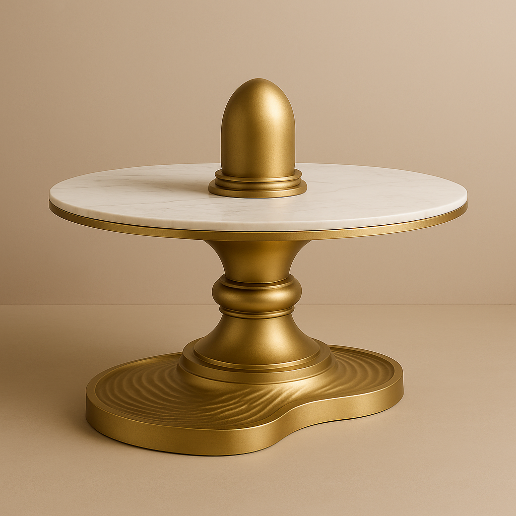 Mahashiv Shakti Table – A Sculptural Centerpiece Inspired by the Shivling