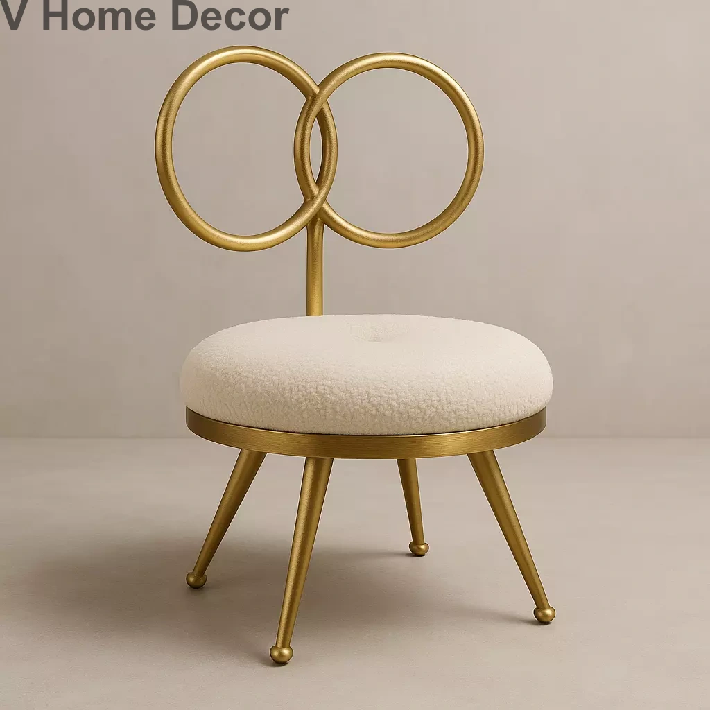Noor Loop Puff Chair – Luxury Accent for Vanity & Hotel Lobby