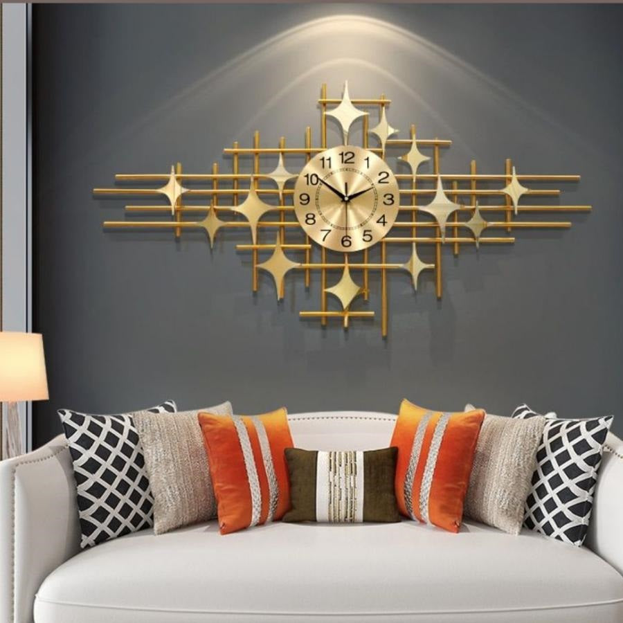 Clock With Mesh Background 28*24-V Home Decor