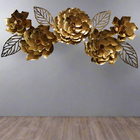 Golden Flowers 48*24-V Home Decor