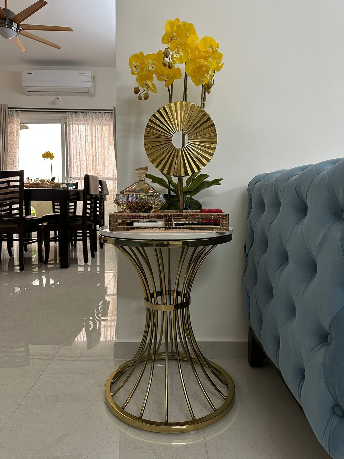 Stainless Steel Side Table 18*22-V Home Decor