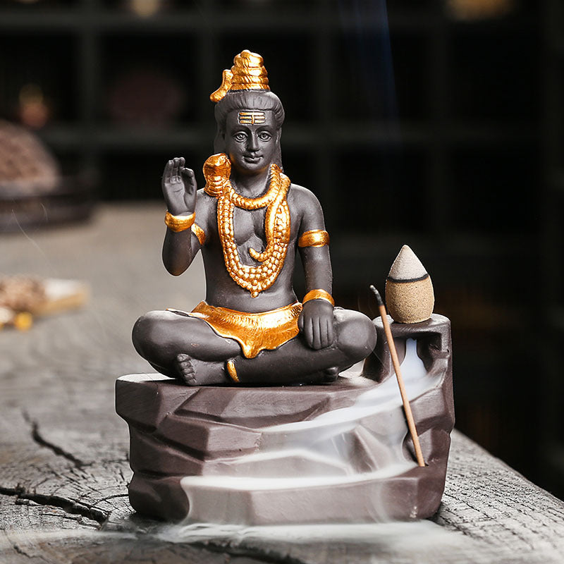 🎁 Shiva Statue Decoration Creative Incense Burner (100% off)