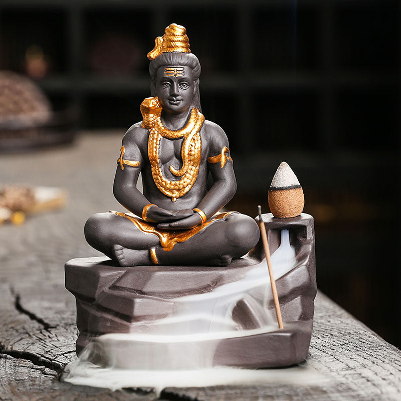 🎁 Shiva Statue Decoration Creative Incense Burner (100% off)