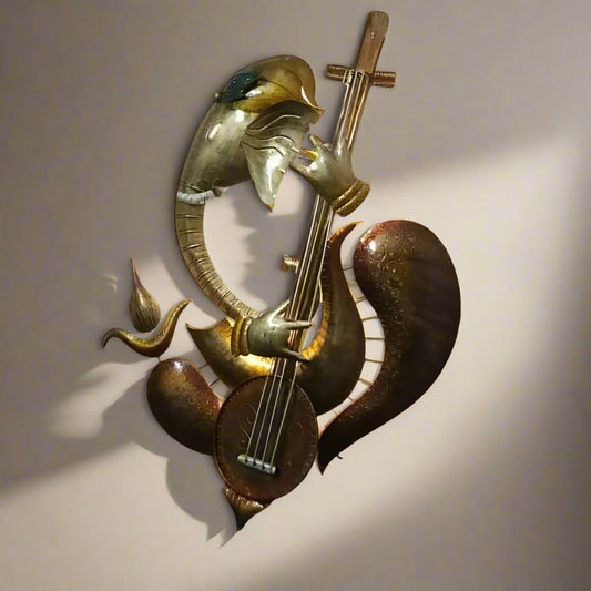Ganesh with Veena 40*50-V Home Decor