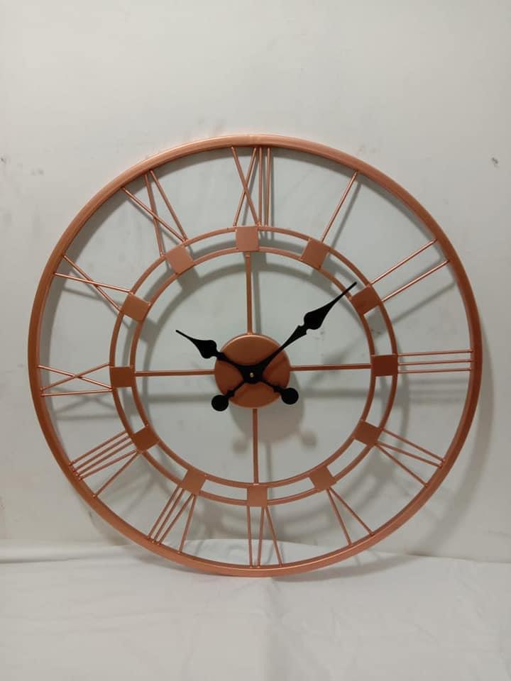 Copper color Roman Clock 24-V Home Decor