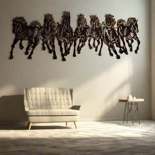 7 Horse cutting 42*18-V Home Decor