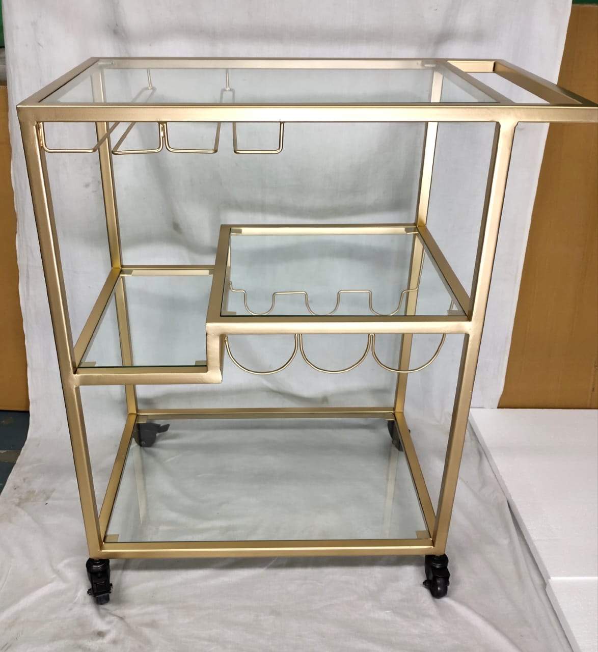 Glass Top Trolly 26*16*30