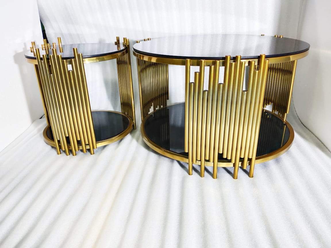 Stainless Steel Table Set 2-V Home Decor