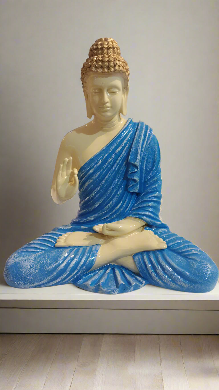 Blue Polyresin Buddha Statue 14*8
