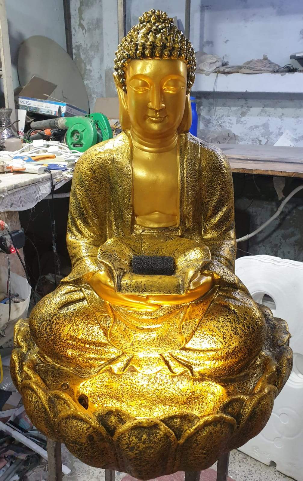Fibre Indoor Buddha Fountain 24*36-V Home Decor