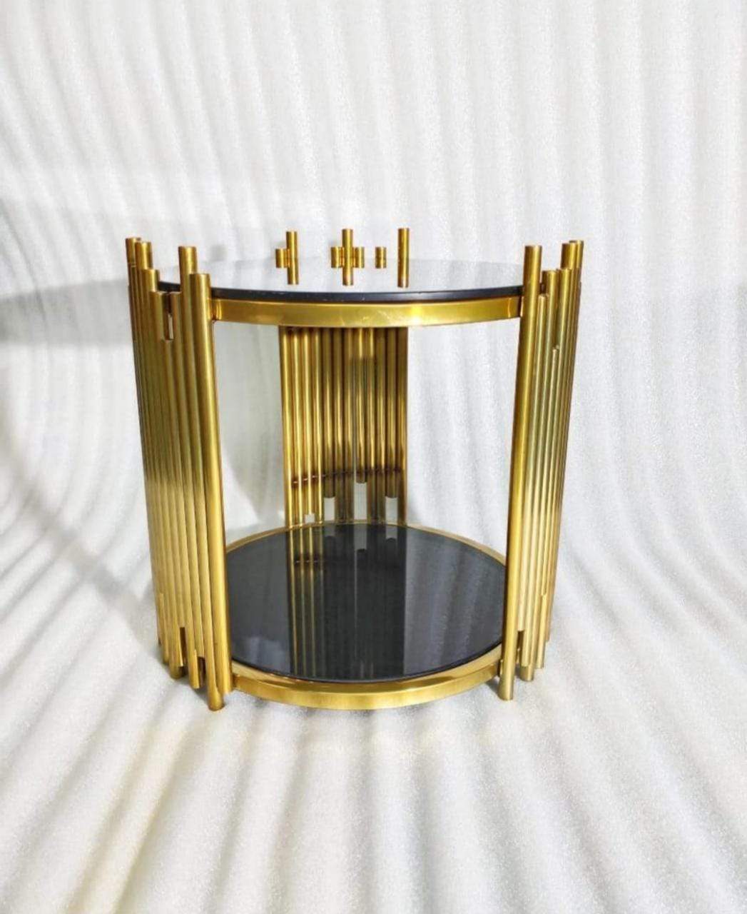 Golden Colour Stainless Steel Table 18*21-V Home Decor