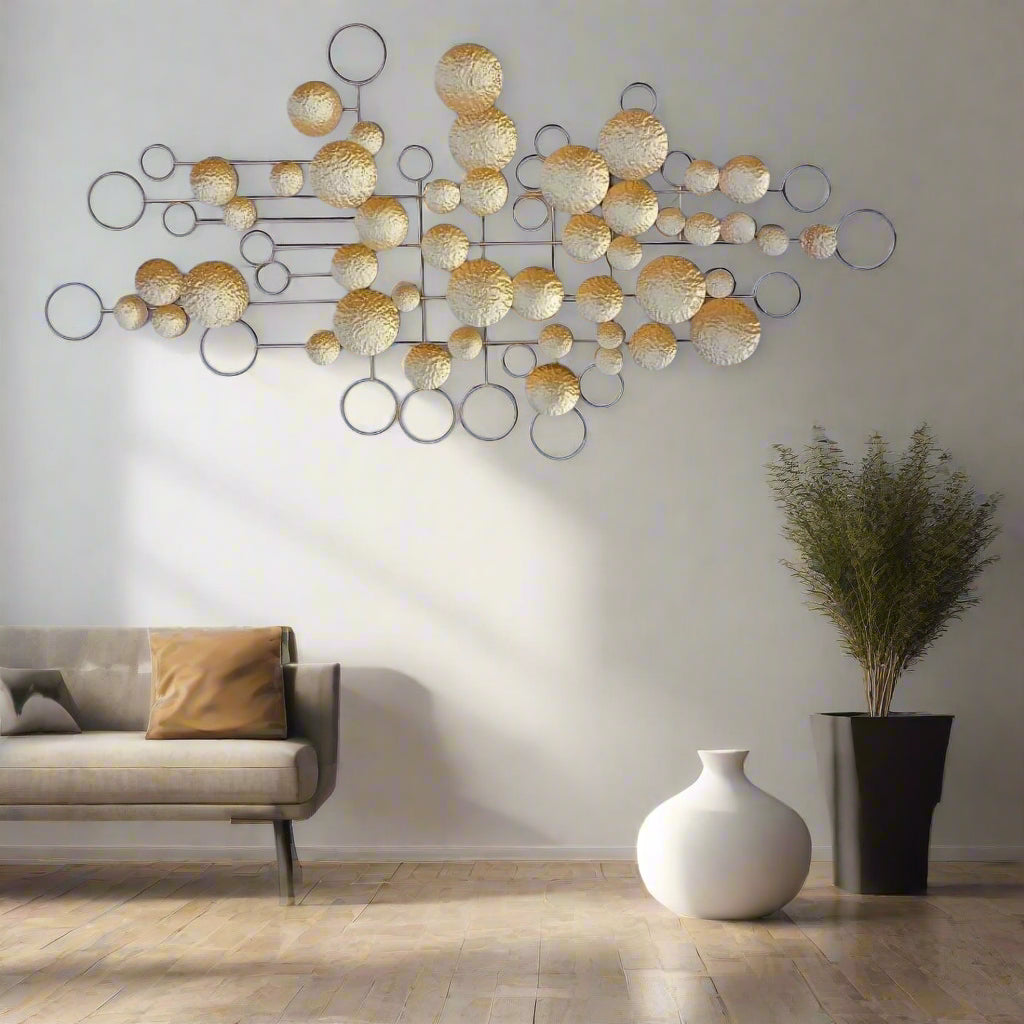 Golden bowl wall decor 30*60-V Home Decor