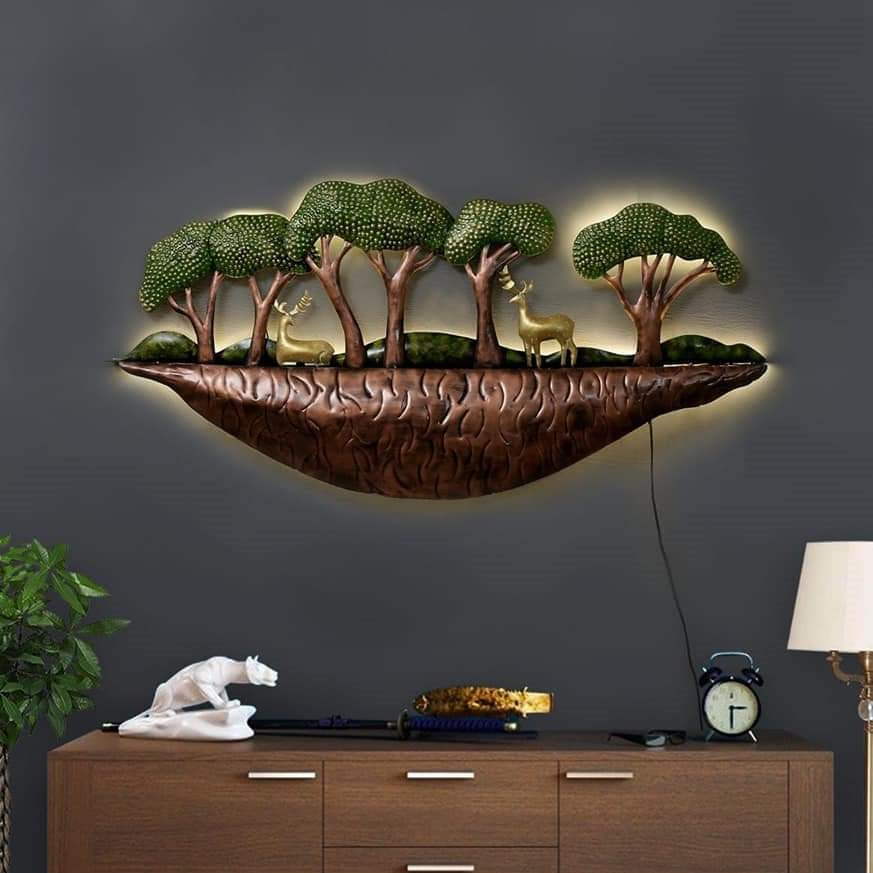 Deer With Trees  44*2*22-V Home Decor