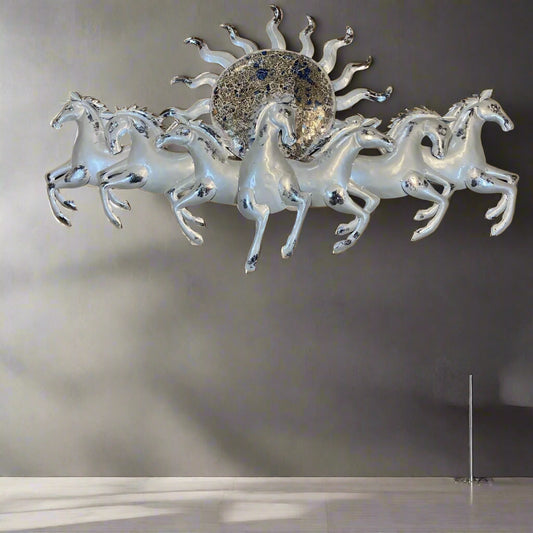 7 Running Horse Surya white 44*2*26-V Home Decor