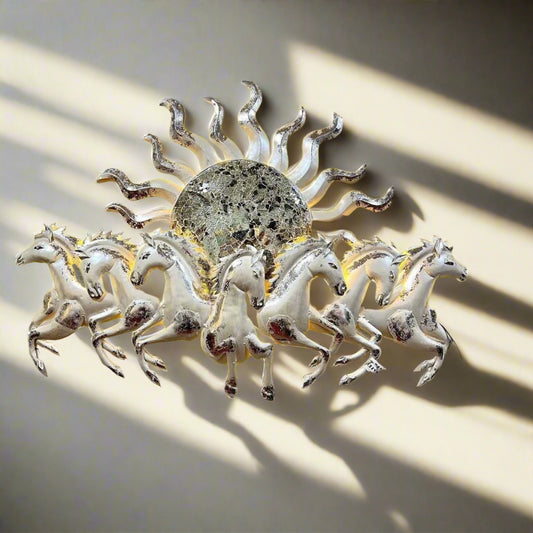 7 Running Horse white Surya 54*2*33-V Home Decor