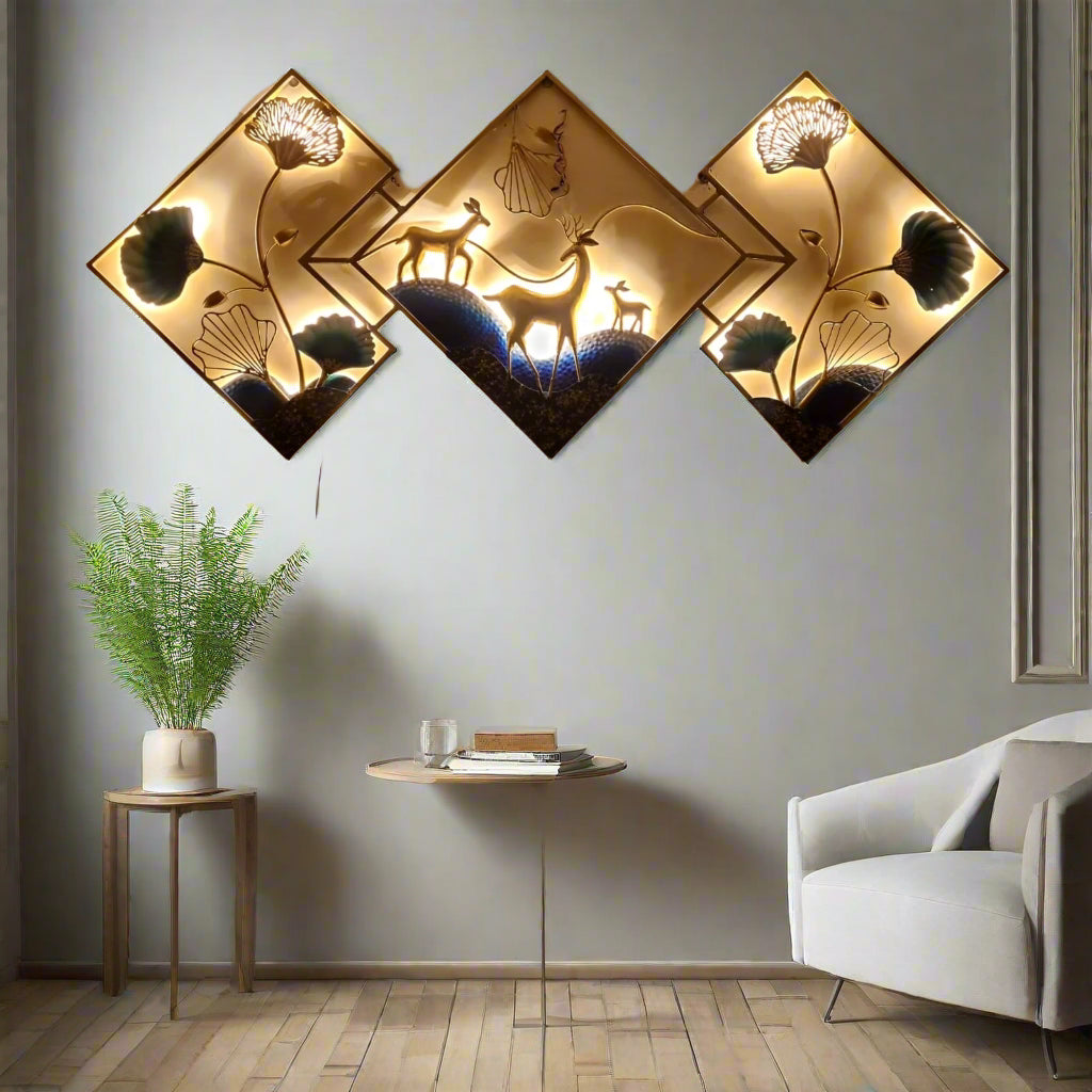 Deers Frame 78*34*2-V Home Decor