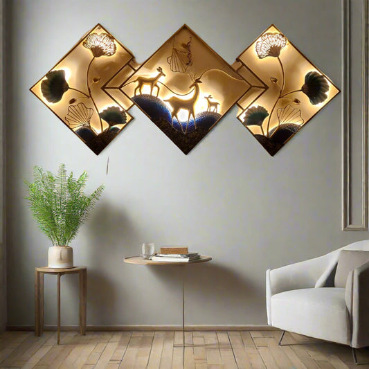 Deers Frame 78*34*2-V Home Decor