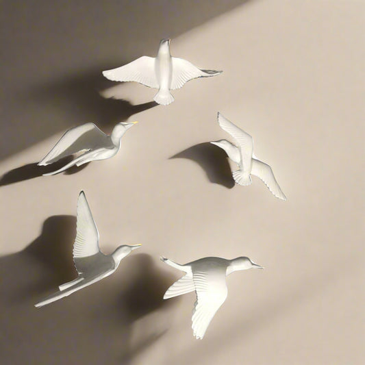 Aluminium Birds wall Decor white 8*11-V Home Decor