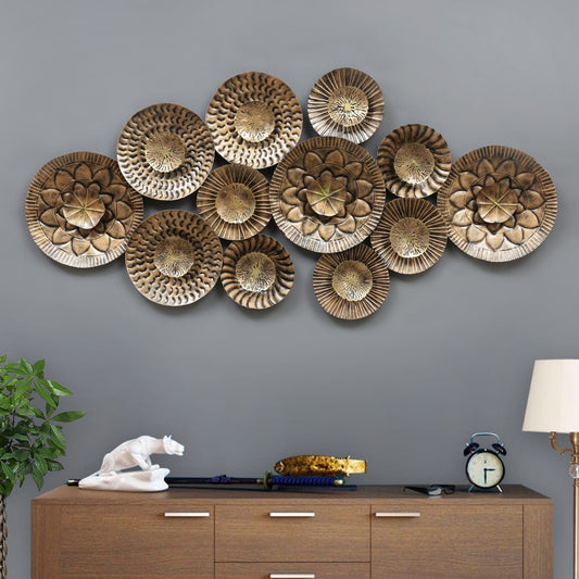 Embossed circles Wall Decor 23*3*50-V Home Decor