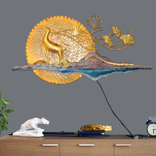 Rising Sun Deer Wall Decor  18*36-V Home Decor