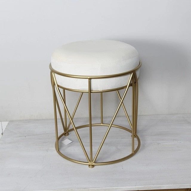 Iron Puff stool 14*14*16-V Home Decor