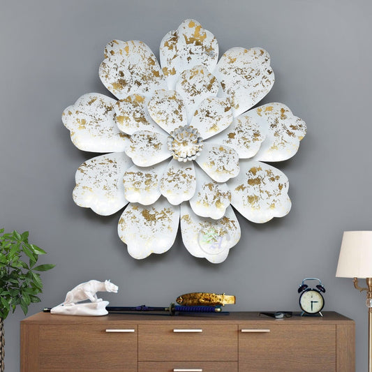 White flower Wall Decor 25*3*25-V Home Decor