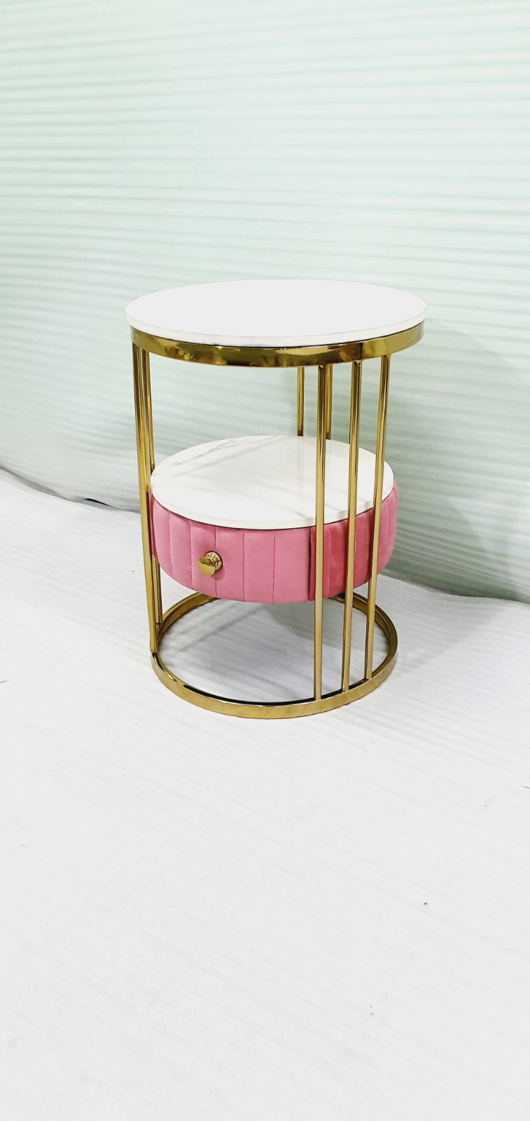 Stainless Steel Pink Coffee Table 16*20-V Home Decor