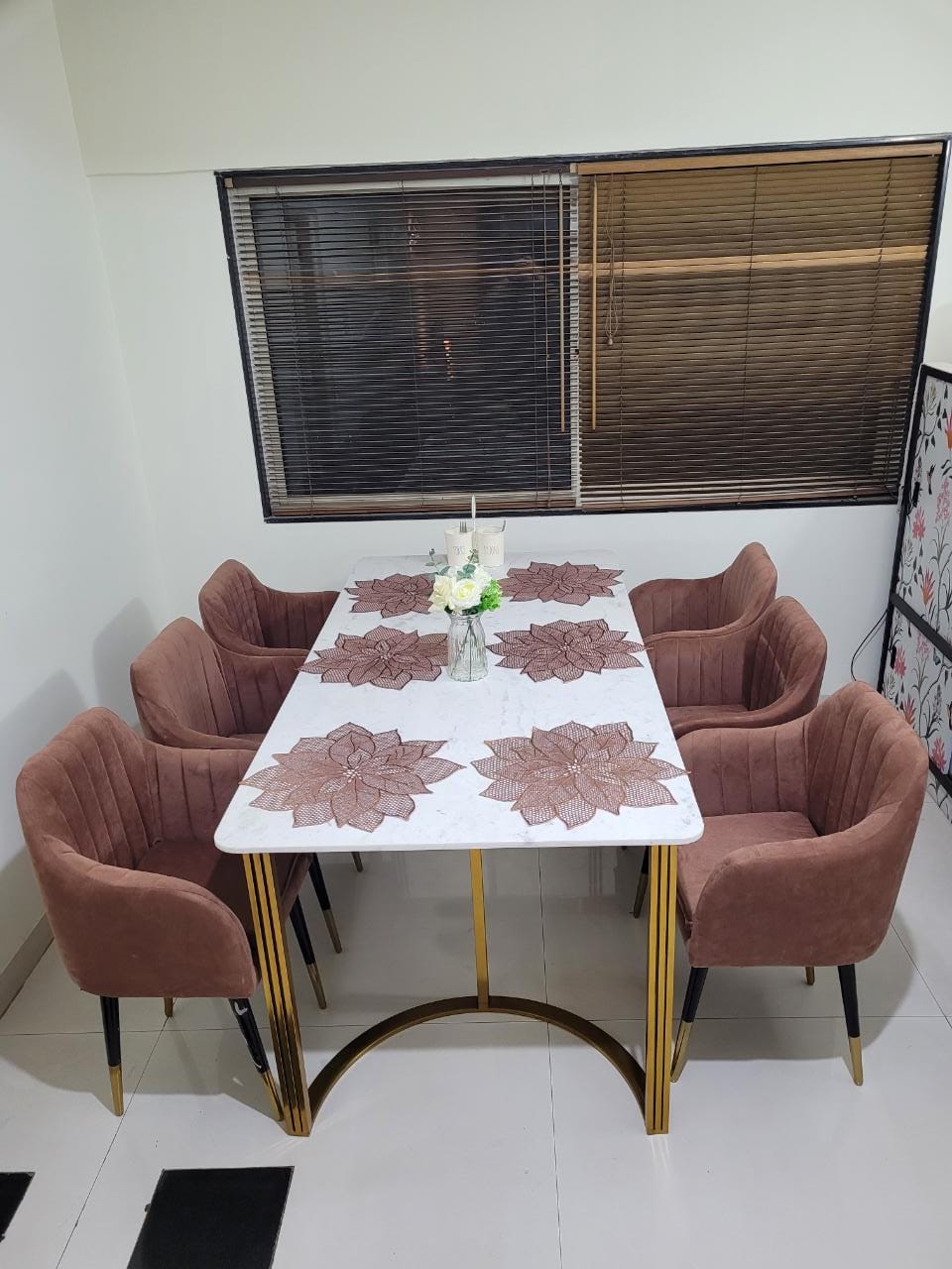 Dining Table With Chairs 60*20*35-V Home Decor