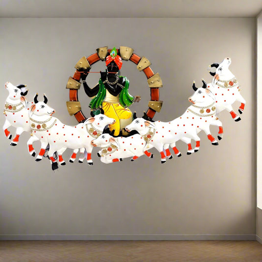 Krishna with Cow 23*3*42-V Home Decor