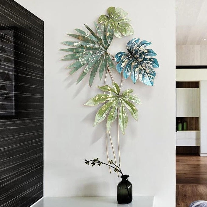 Falling Green Blue Leafs 20*38-V Home Decor