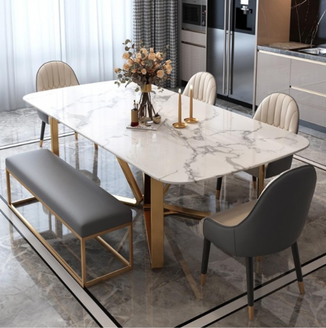 Stainless Steel Dining Table Set 20*36*30-V Home Decor