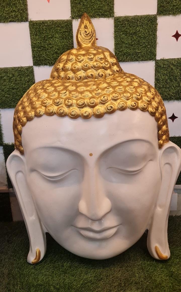 Fiber Buddha Face 36*36*6*3-V Home Decor