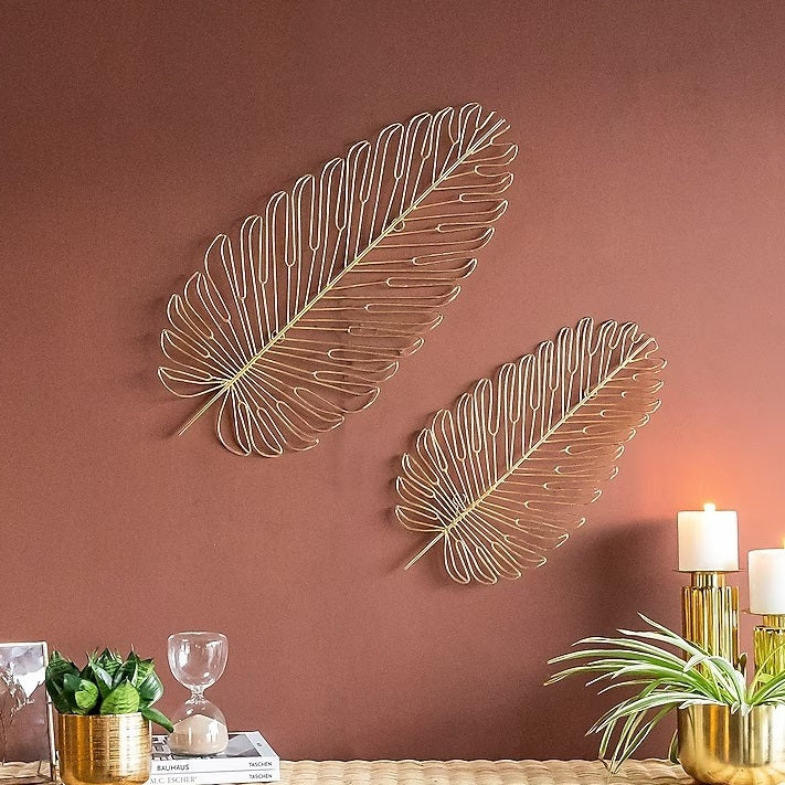 Set Of 2 Leaf wall Decor 12*24-V Home Decor