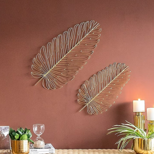 Set Of 2 Leaf wall Decor 12*24-V Home Decor